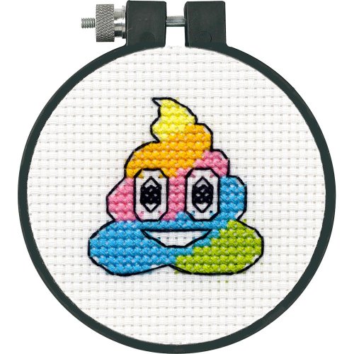 (image for) Learn A Craft Unicorn Poop Counted Cross Stitch Kit